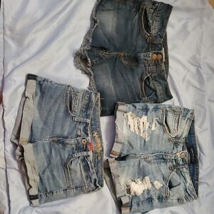 Stylish Junior Denim Shorts Trio
